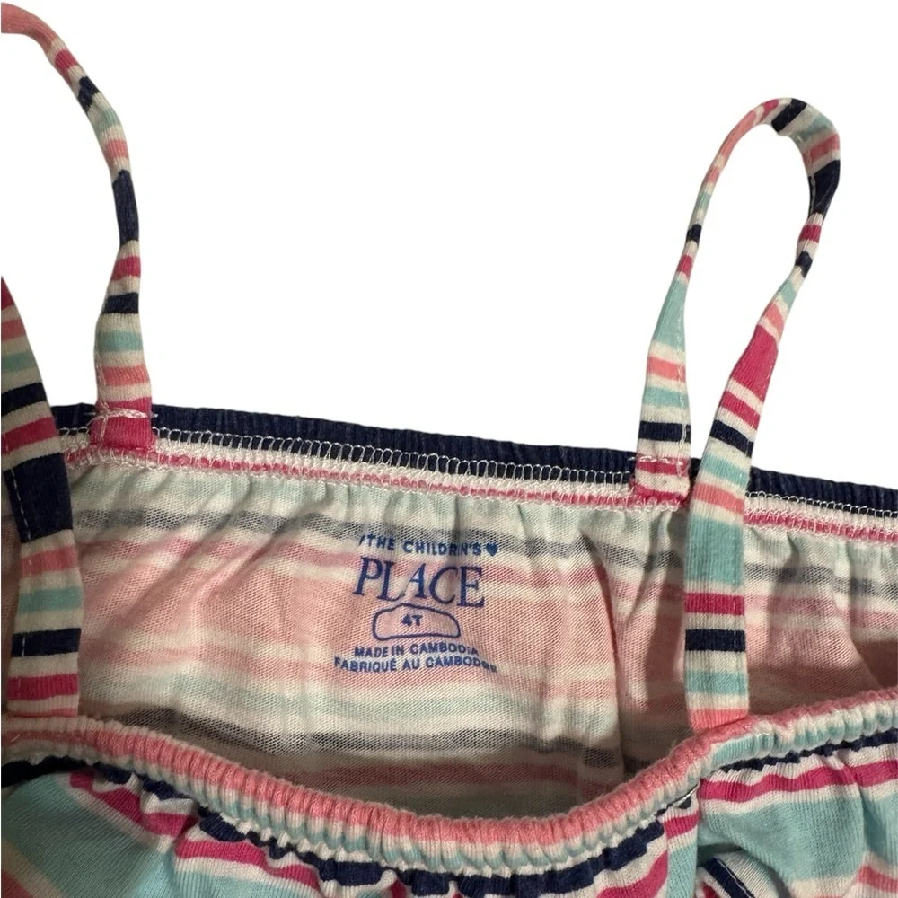 The Children's Place Striped set in Pink, Blue, and White size 4T